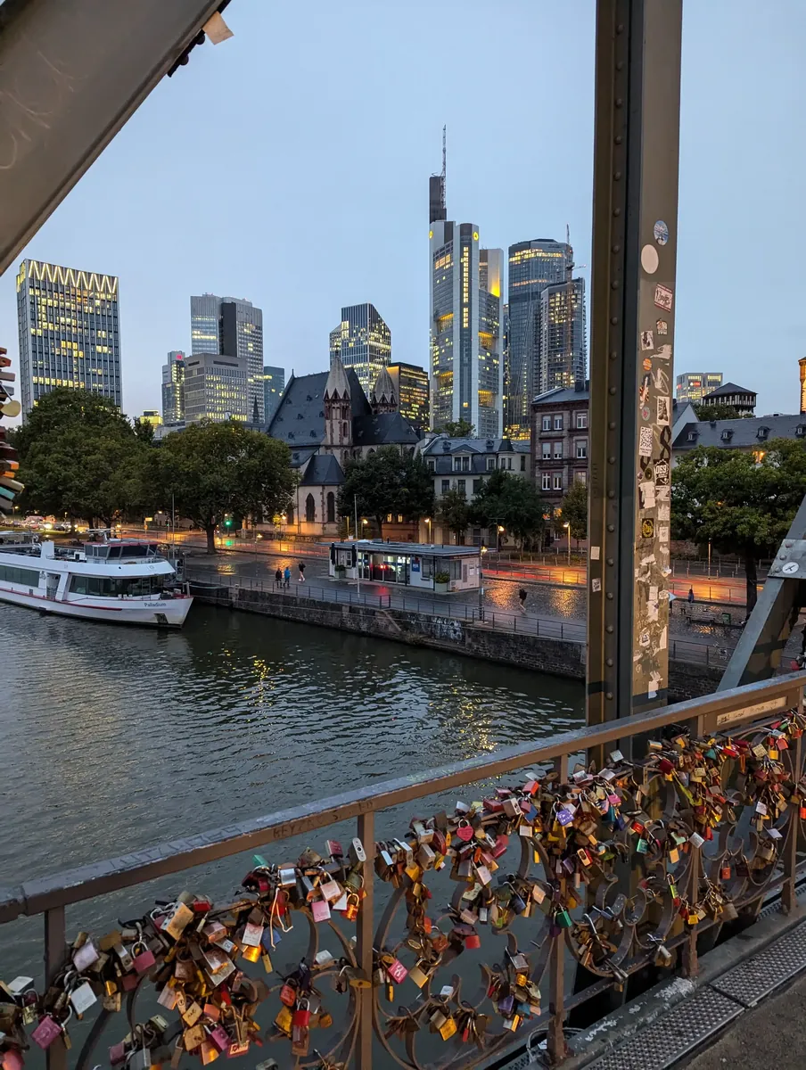 Holiday Ideas - Frankfurt skyline at dusk